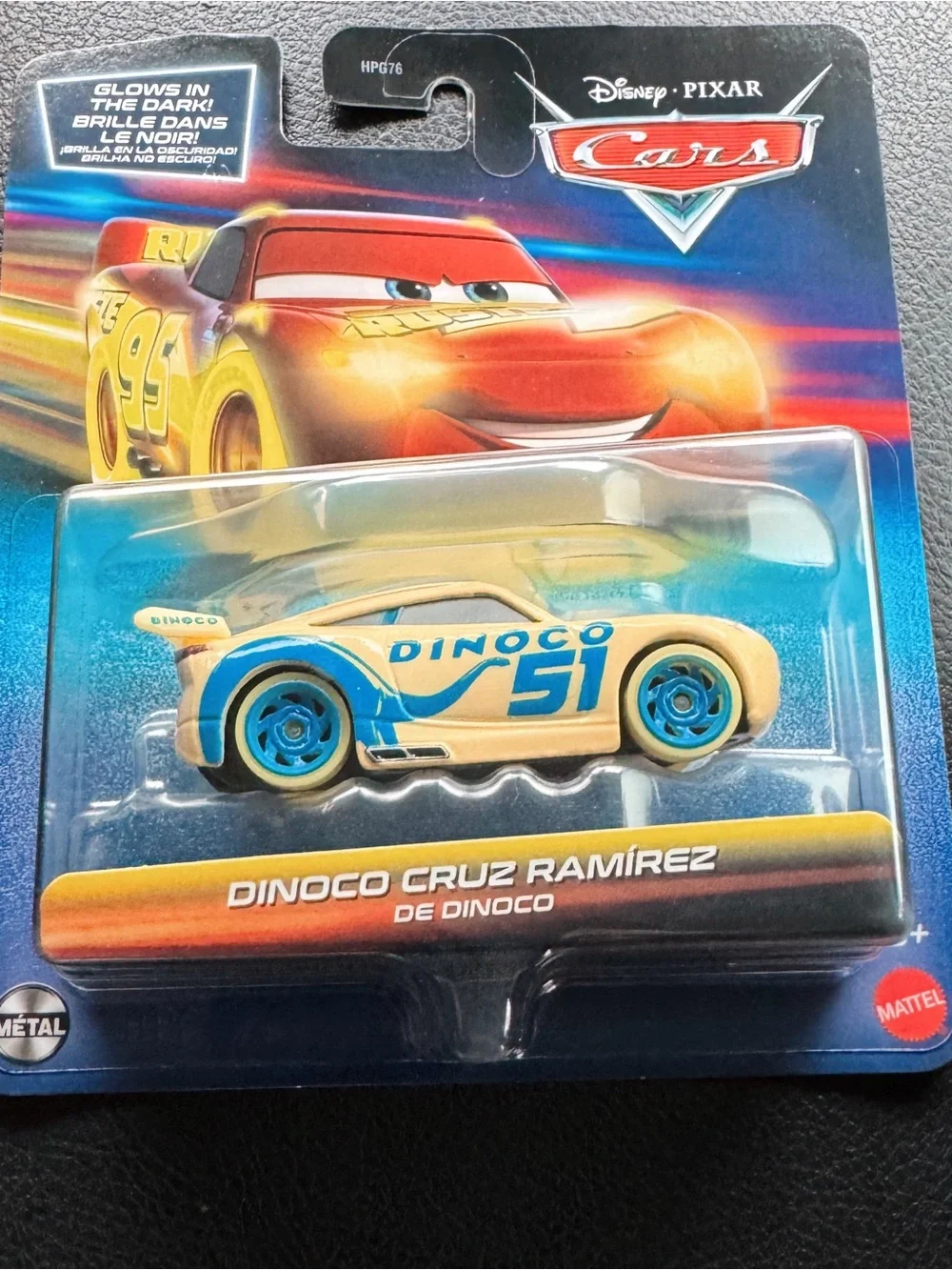 Disney Pixar Cars Glow Racers Dinoco Cruz Ramirez Diecast Mattel New Sealed